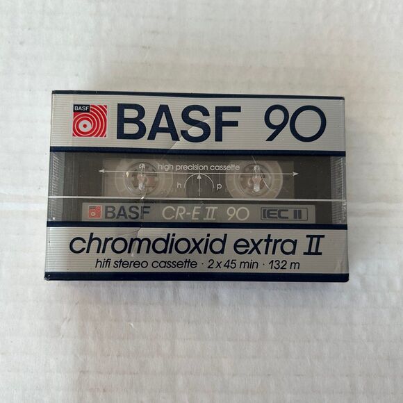 BASF 90 Chromdioxid Extra II Cassette Tape CR-E II New Sealed - Picture 1 of 6